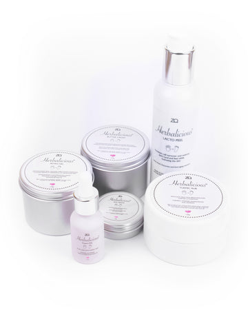 Herbalicious Bundle (Butter Cream + Petro Gel + Turmic Rub + Lacto Peel + Spot Healer)